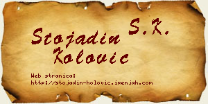 Stojadin Kolović vizit kartica